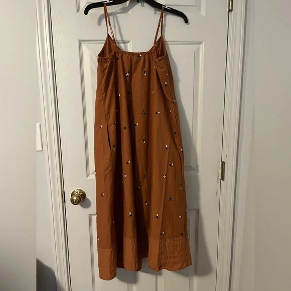 EUC universal thread khaki floral midi length dress - Picture 6 of 6